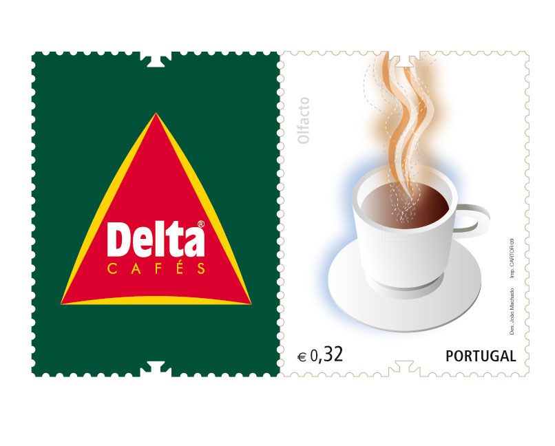 Selo personalizado da Delta cafés