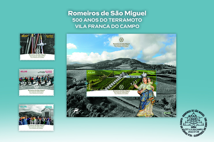 Selos com fotografias de São Miguel.